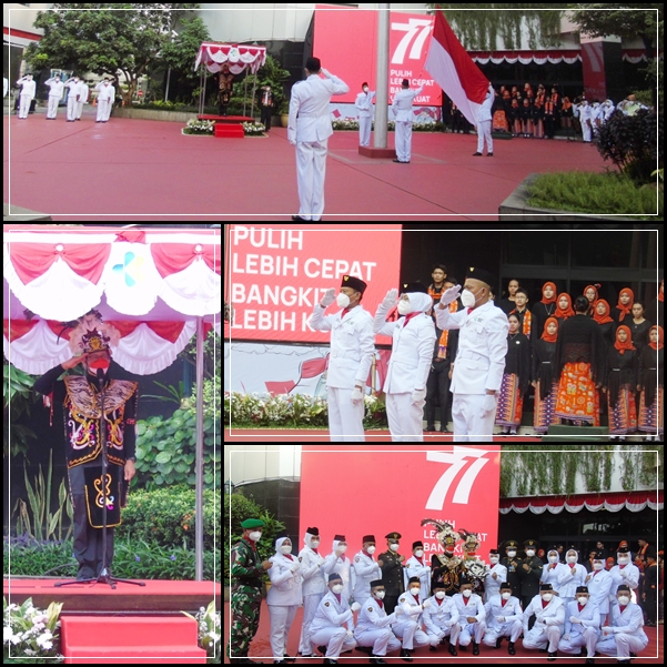 Kementerian Kesehatan Melaksanakan Upacara Peringatan Hari Ulang Tahun ke-77 Republik Indonesia