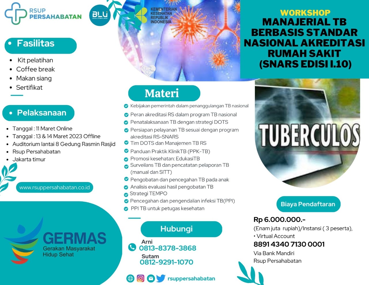 Workshop TB Berbasis Standar Nasional Akreditasi Rumah Sakit (Snars edisi I.10)